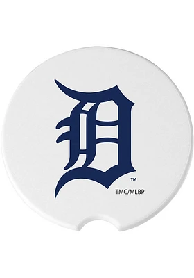 Detroit Tigers Ceramic 2 Pack Car Coaster - White