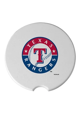 Texas Rangers Ceramic 2 Pack Car Coaster - White