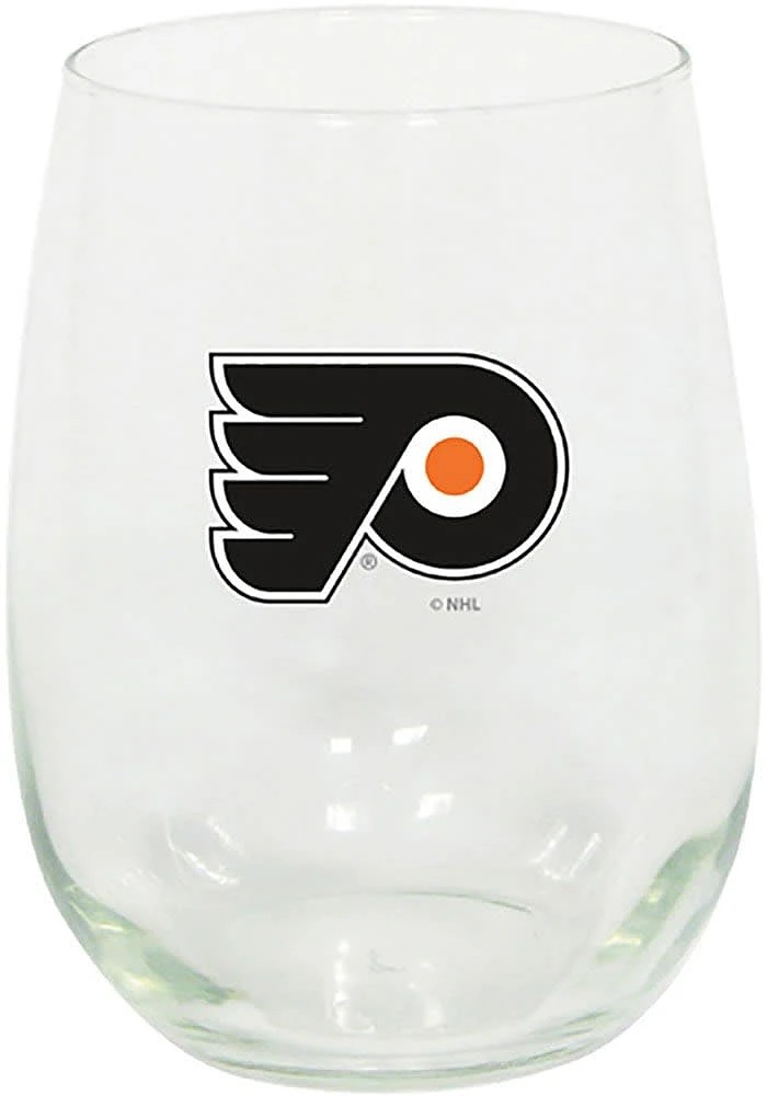 Philadelphia Flyers 15oz Stemless Wine Glass - Orange