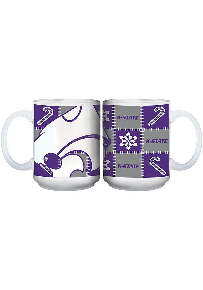 K-State Wildcats 15oz Ugly Sweater Ceramic Mug - Purple