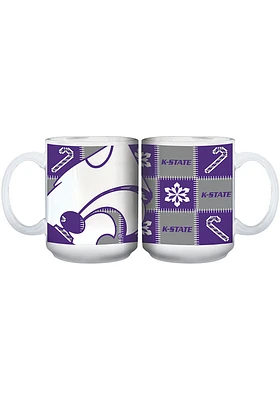 K-State Wildcats 15oz Ugly Sweater Ceramic Mug - Purple