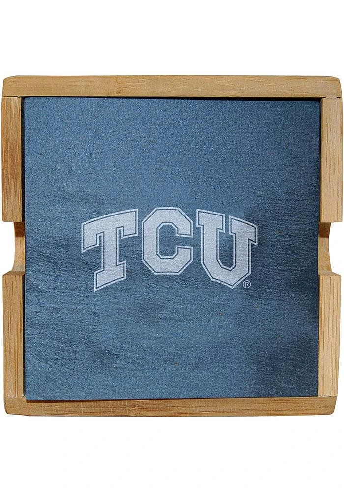 TCU Horned Frogs 4pk Slate Coaster - Grey