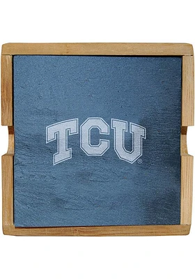 TCU Horned Frogs 4pk Slate Coaster - Grey