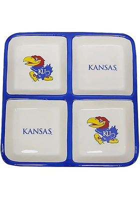 Kansas Jayhawks 4 Section Ceramic Serving Tray