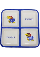 Kansas Jayhawks 4 Section Ceramic Serving Tray