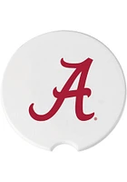 Alabama Crimson Tide Ceramic 2 Pack Car Coaster - White