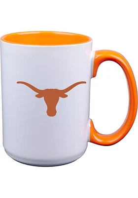 Texas Longhorns 15oz Inner Color White Ceramic Mug - Burnt Orange