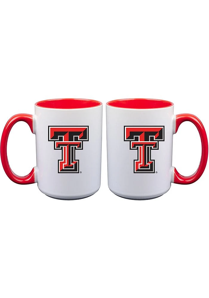 Texas Tech Red Raiders 15oz Inner Color White Ceramic Mug - Red