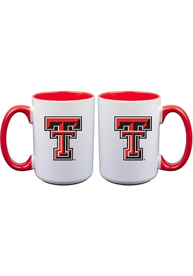 Texas Tech Red Raiders 15oz Inner Color White Ceramic Mug - Red