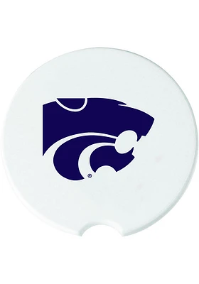 K-State Wildcats Ceramic 2 Pack Car Coaster - White