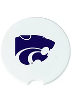 K-State Wildcats Ceramic 2 Pack Car Coaster - White