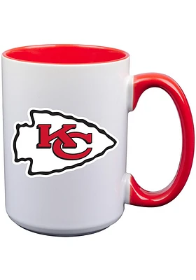 Kansas City Chiefs 15oz Inner Color White Ceramic Mug - Red