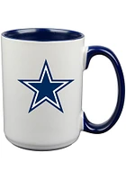 Dallas Cowboys 15oz Inner Color White Ceramic Mug - Navy Blue