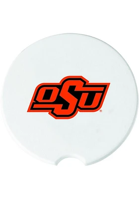 Oklahoma State Cowboys Ceramic 2 Pack Car Coaster - White