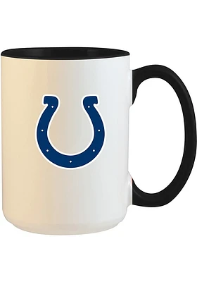Indianapolis Colts 15oz Inner Color White Ceramic Mug - Navy Blue