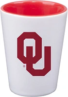 Oklahoma Sooners 2oz Inner Color White Ceramic Shot Glass