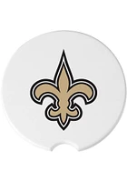 New Orleans Saints Ceramic 2 Pack Car Coaster - White