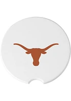 Texas Longhorns Ceramic 2 Pack Car Coaster - White