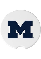 Michigan Wolverines 2 Pack Car Coaster - White