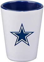 Dallas Cowboys 2oz Inner Color White Ceramic Shot Glass