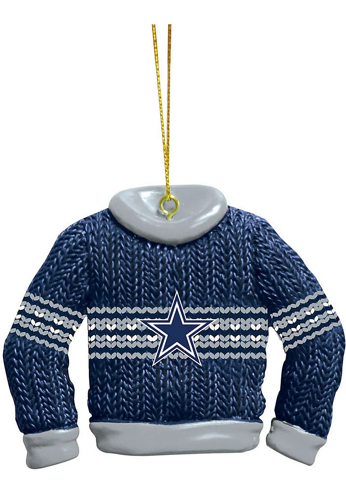 Dallas Cowboys Ugly Sweater Ornament - Blue