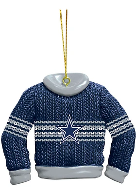 Dallas Cowboys Ugly Sweater Ornament - Blue