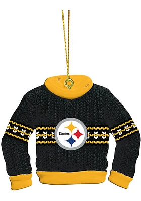 Pittsburgh Steelers Ugly Sweater Ornament - Black