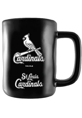 St Louis Cardinals 15oz Black Etched Ceramic Mug - Black
