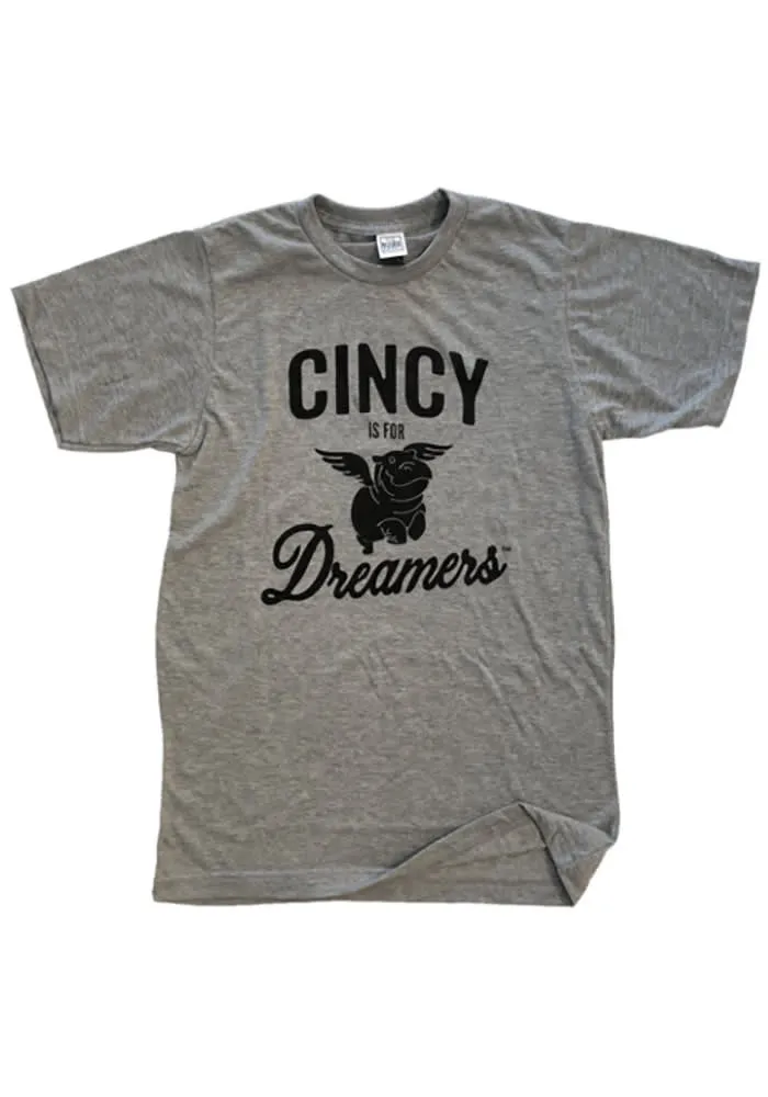 Rivertown Inkery Cincinnati Grey Cincy Dreamers Short Sleeve T Shirt