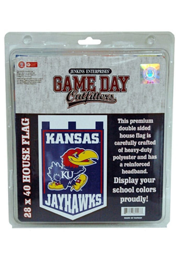 Kansas Jayhawks 28x40 Blue Silk Screen Sleeve Banner