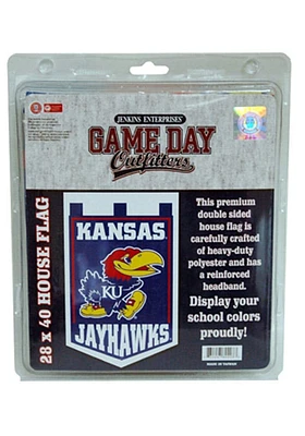 Kansas Jayhawks 28x40 Blue Silk Screen Sleeve Banner