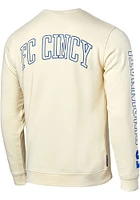 FC Cincinnati Mens White Tonal Crest Long Sleeve Fashion Sweatshirt