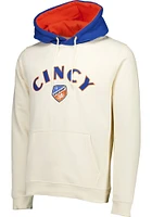 FC Cincinnati Mens White Arch Mascot Long Sleeve Hoodie