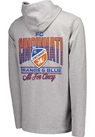 FC Cincinnati Mens Grey All For Long Sleeve Hoodie