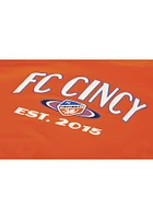 FC Cincinnati Orange Arch Mascot Style Short Sleeve T Shirt