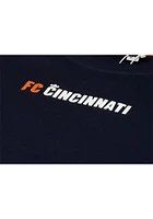 FC Cincinnati Navy Blue Bold Wordmark Short Sleeve T Shirt