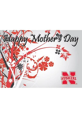 Nebraska Cornhuskers Mothers Day Card - White