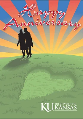 Kansas Jayhawks Anniversary Card - Green