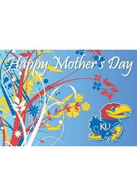 Kansas Jayhawks Mothers Day Card - Blue