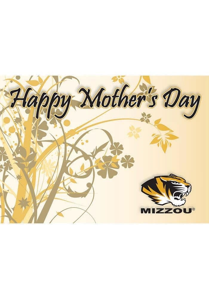 Missouri Tigers Mothers Day Card - Yellow