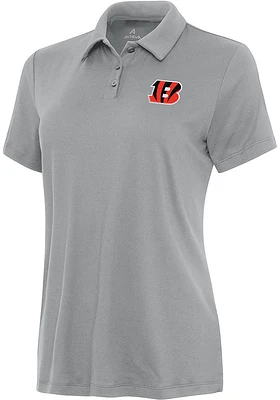 Antigua Cincinnati Bengals Womens Reprocess Recycled Short Sleeve Polo Shirt