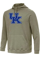 Antigua Kentucky Wildcats Mens Olive Full Front Cloud Long Sleeve Hoodie