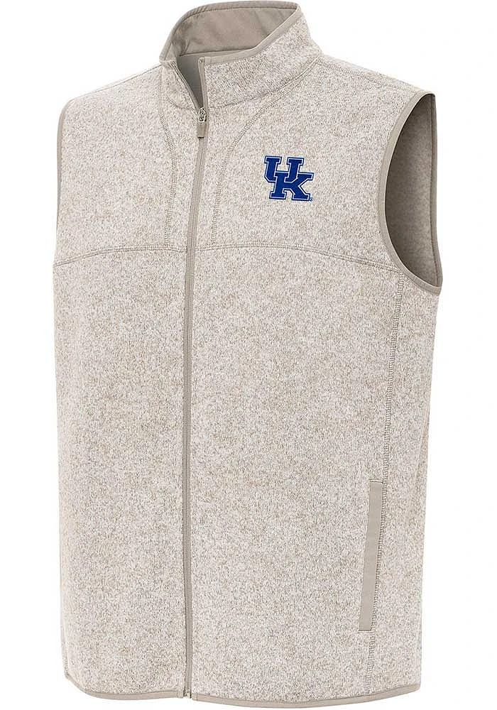 Antigua Kentucky Wildcats Mens Oatmeal Fortune Sleeveless Jacket