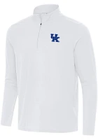 Antigua Kentucky Wildcats Mens Intent Design Long Sleeve Qtr Zip Pullover