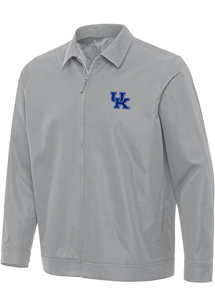 Antigua Kentucky Wildcats Mens Grey Pivot Light Weight Jacket