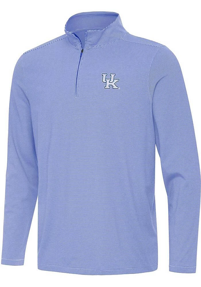 Antigua Kentucky Wildcats Mens  Twine Design Long Sleeve Qtr Zip Pullover