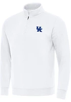 Antigua Kentucky Wildcats Mens Victory Long Sleeve Qtr Zip Pullover