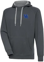 Antigua Kentucky Wildcats Mens Charcoal Victory Long Sleeve Hoodie