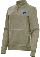 Antigua Kentucky Wildcats Womens Olive Crush 1/4 Zip Pullover