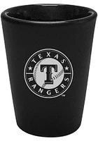 Texas Rangers 2oz Black Etched Ceramic Shot Glass